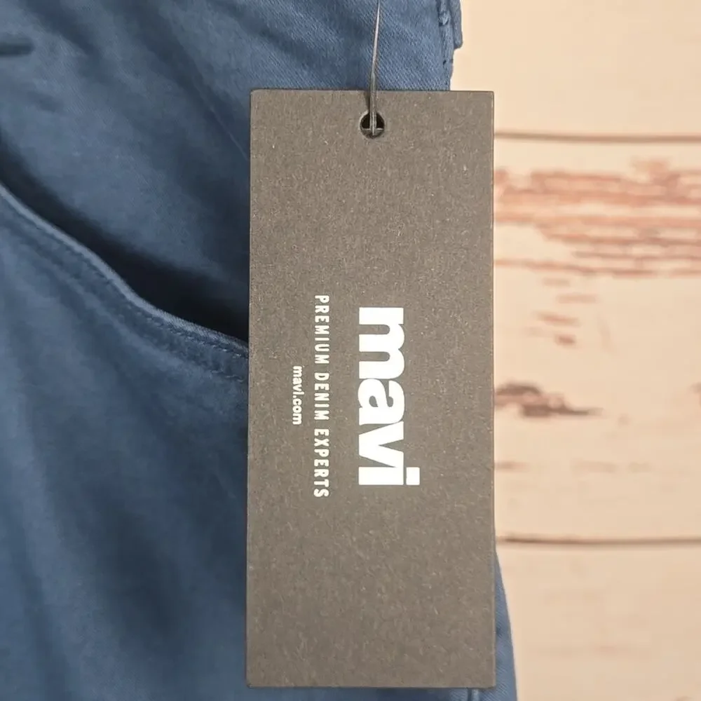 NWT Mavi Zach Straight Leg Navy Twill Pants Size 42/28